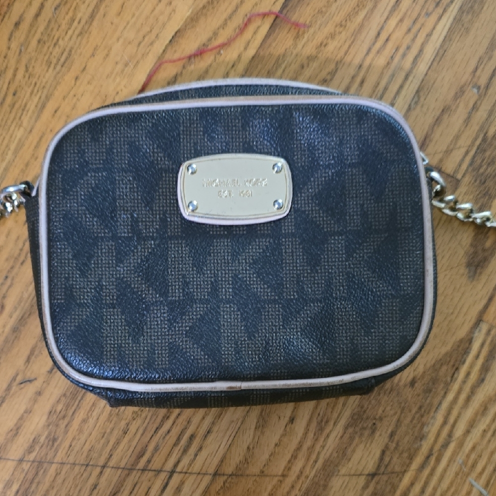 Michael Kors Gold and Tan Wristlet